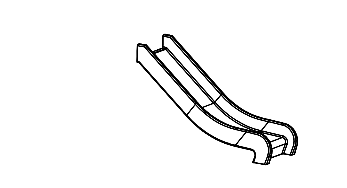 Betonrutsche, Breite 50 cm, Anbauh&#246;he 100 cm