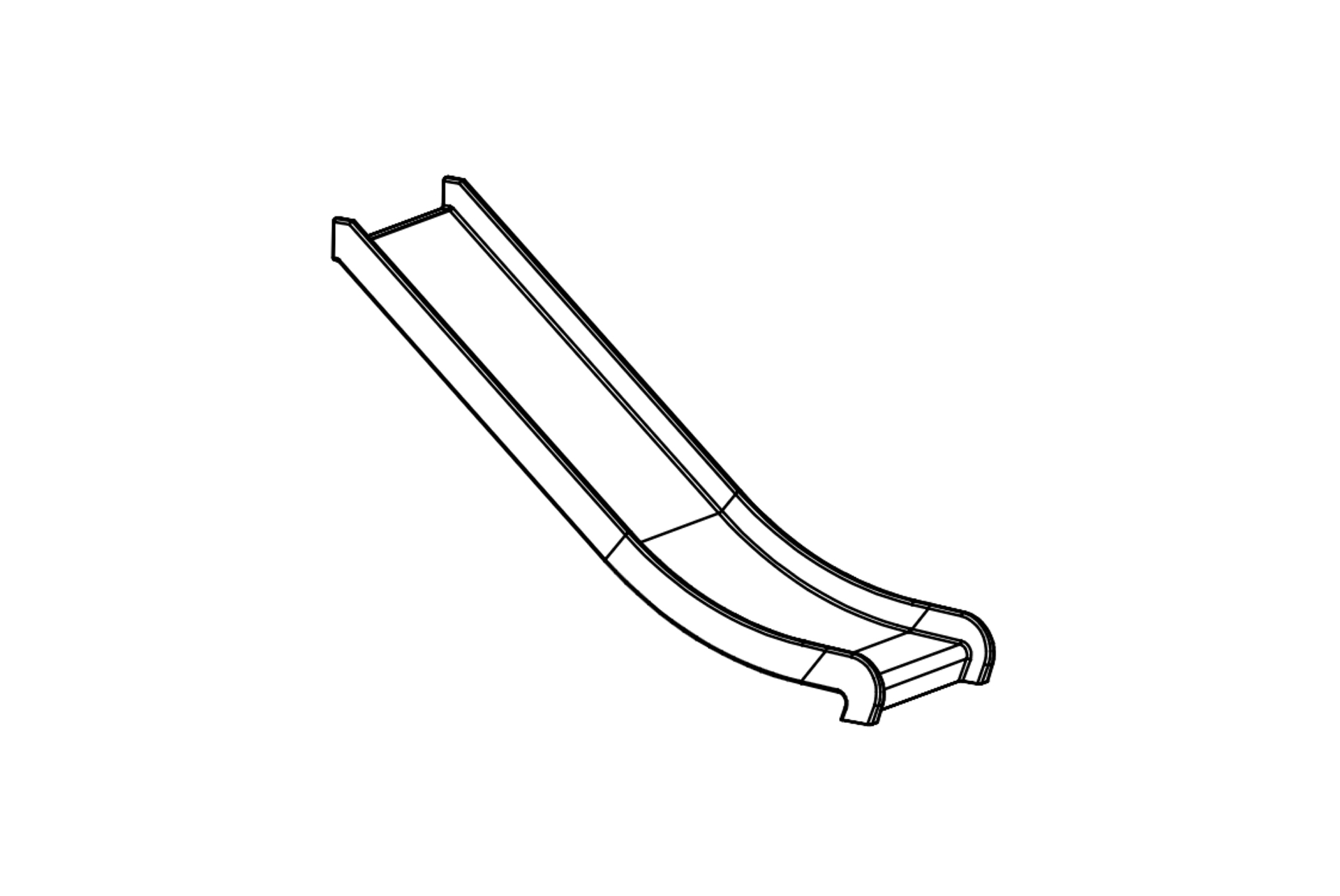 Concrete slide, width 100 cm, mounting height 200 cm