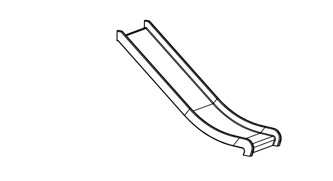 Betonrutsche, Breite 100 cm, Anbauh&#246;he 200 cm