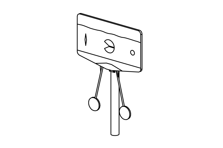 Str&amp;#246;mungstafel pendelnd, Standpfosten aus V2A