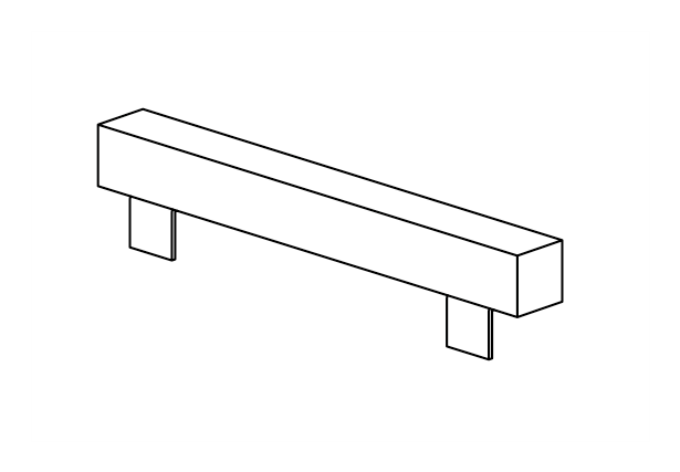 Slide support for slide width 100 cm