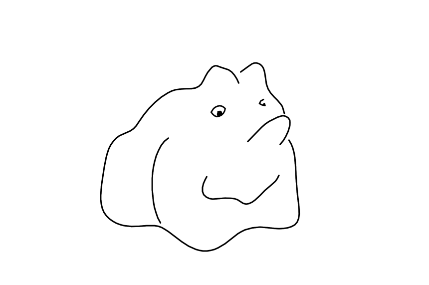 Streichelstein Frosch, Farbe sand