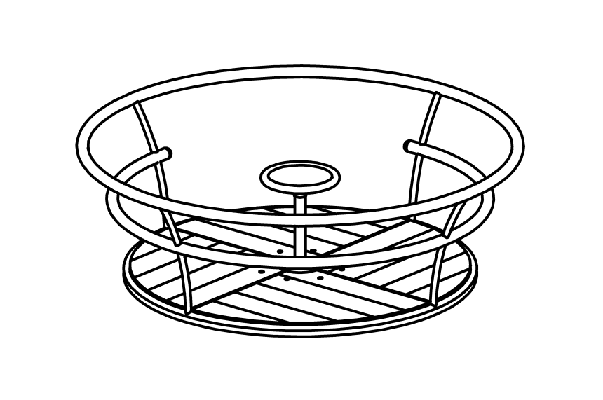 Kinderkarussell, Lauffl&amp;#228;che aus L&amp;#228;rchenholz