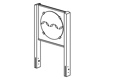 Turning Circle, frame made of oak square timber