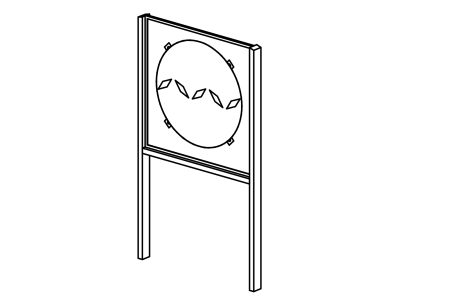 Rieseltafel, Standgestell aus V2A 