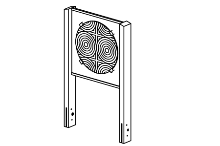 Tableau moiré, support en cœur de chêne