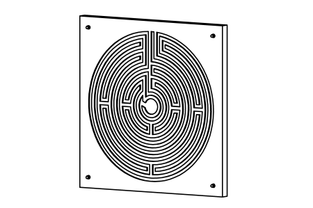 Finger Labyrinth for wall attachment
