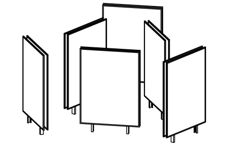 Walk-in kaleidoscope, large version, mirrored inner surfaces