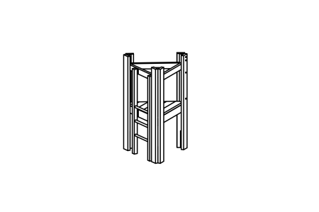 Small triangular hut, floor height 100 cm