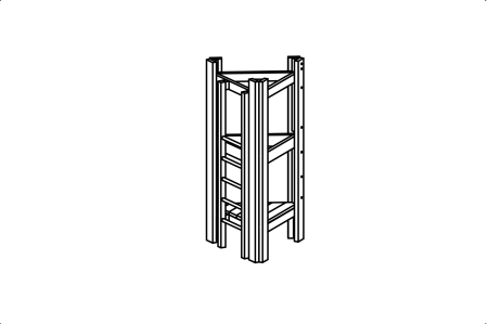 Triangular hut, floor height 150 cm