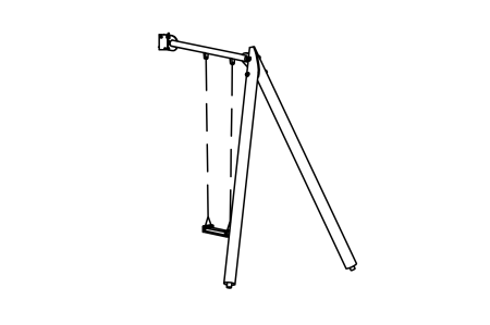High swing special for square tower with roof with floor height 200 cm