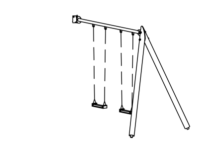 High double swing special for square tower with roof with floor height 200 cm