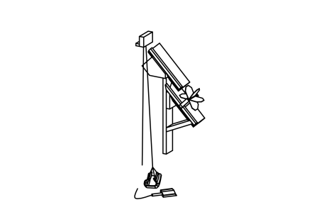Sand play equipment for hut, mounting height 150 cm