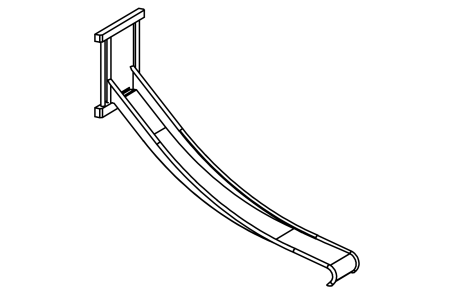Slide for hut, width 45 cm, mounting height 100 cm