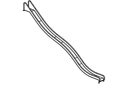 Slide with 1 shaft, width 45 cm, mounting height 350 cm