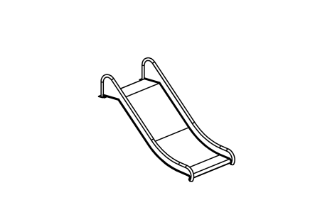 Slide, width 100 cm, attachment height 100 cm