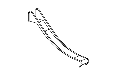 Toddler slide, width 45 cm, attachment height 100 cm