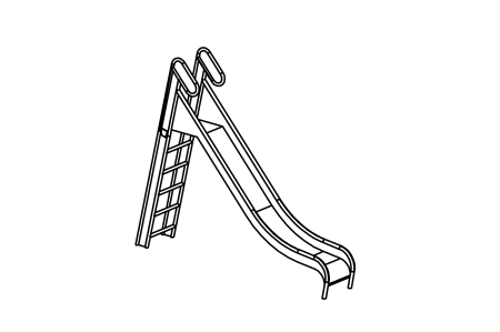 Trestle slide, height 150 cm