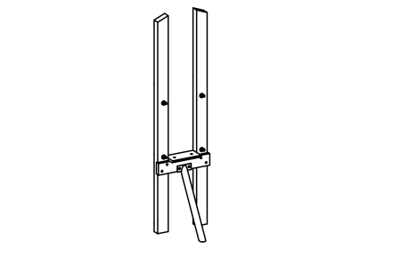 Suspension bridge frame for square tower, mounting height 100 cm