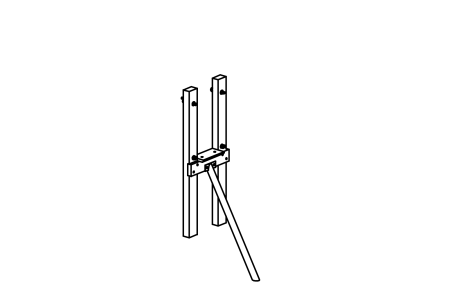 Suspension bridge frame for platform, mounting height 150 cm