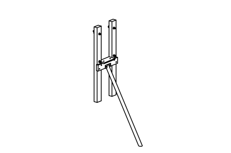 Suspension bridge frame for platform, mounting height 200 cm