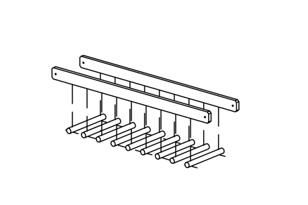 Chain stay without penetration protection, length 400 cm