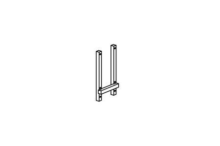 Bridge frame for chain handrail on platform