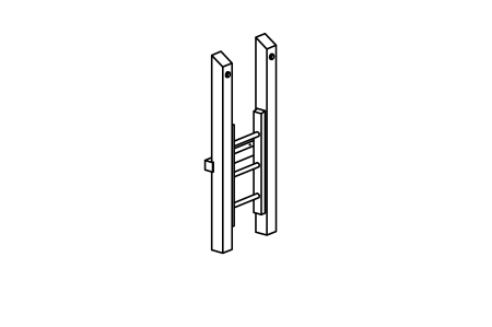 End frame with ladder for bridge (ramp)