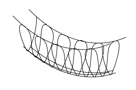 Rope bridge red, length 200 cm