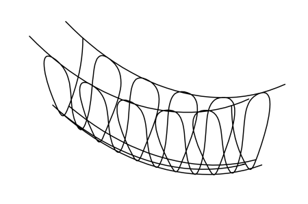Rope bridge red, length 500 cm