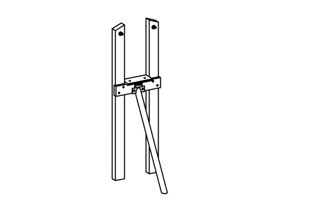 Rope bridge frame for square tower, removal height 150 cm