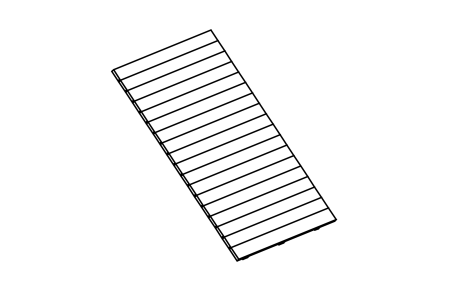 oping wall for platform, mounting height 200 cm