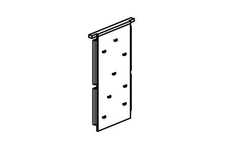 Climbing wall for square tower with floor height 200 cm, 8 climbing holds