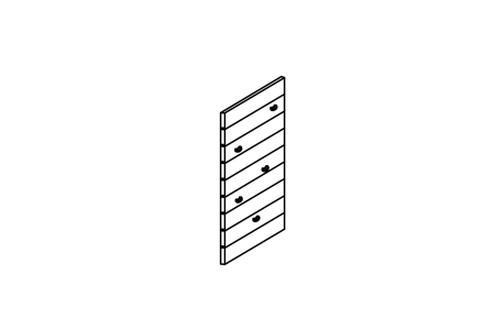 Climbing wall for hut with floor height 150 cm, 5 handles