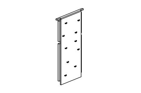 Climbing wall for square tower with floor height 150 cm (without roof), 10 climbing holds