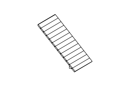 Sloping wall for hut, mounting height 100 cm