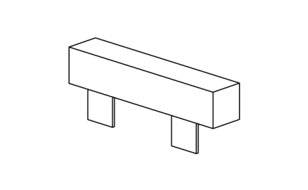Slide support for slide width 45 cm