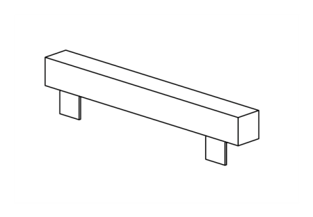 Slide support for slide width 100 cm