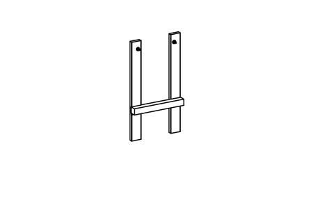 Bridge frame for hut, mounting height 100 cm