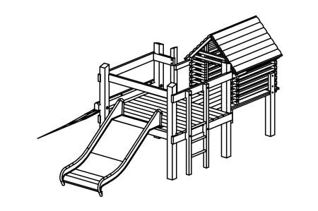Casa della piattaforma 4906 con ringhiera integrale