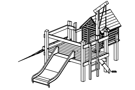 Casa della piattaforma 4916 con ringhiera integrale
