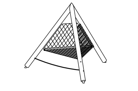 Rope Pyramid, rope colour red,