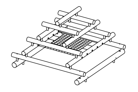 Large Climbing Pyramid with horizontal net