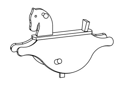 Rocking Horse with pre-cast