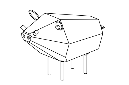 Wobbly Wild Boar with slight wobble effect, no movement device