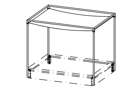 Awning/sandpit cover with poles for sandpit 4.24305