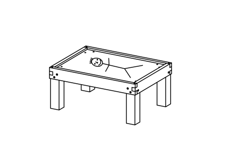 Colouring table with liquid crayons