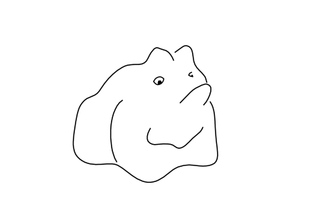 Accarezzare la rana di pietra, colorare la sabbia