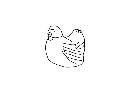 Poule à cajoler jaune
