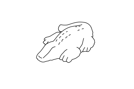 Petit crocodile à cajoler jaune